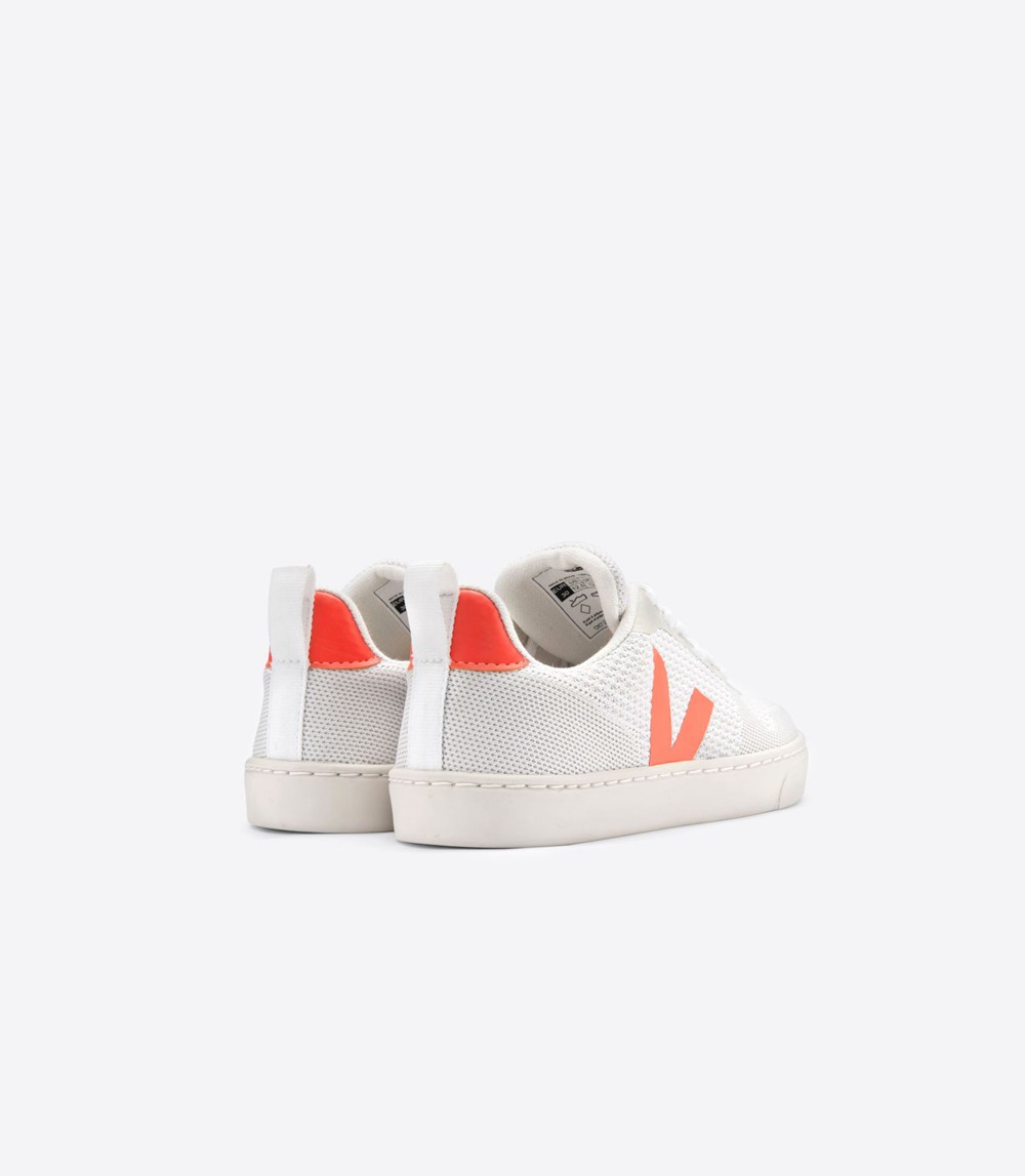 Veja Sneakers Barn - V-10 Malha - Vita/Orange - 562803-YCB